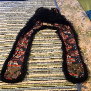 Black wolf spirit hood